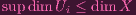 sup dim Ui ≤ dim X
