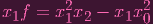         2         2
x1f =  x1x2 - x1x 0
