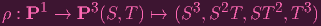 1 3 3 2 2 3
ρ : P → P (S,T ) ↦→ (S ,S T, ST ,T )