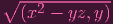 ∘  ------------
   (x2 - yz,y)