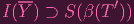 I(Y-) ⊃ S (β (T′))
