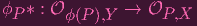 ϕP * : O ϕ(P ),Y → OP,X