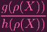 g(ρ(X-))
h(ρ(X ))