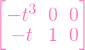 [    3      ]
  - t   0 0
  -  t  1 0