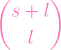 (       )
   s + l

     l
