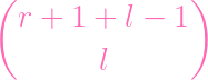 (                )
  r +  1 +  l - 1

         l
