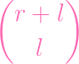 (      )
  r + l

    l