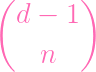 (       )
  d -  1

     n