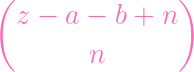 (                )
  z -  a - b +  n

         n