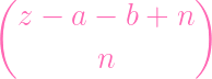 (                )
  z -  a - b +  n
         n